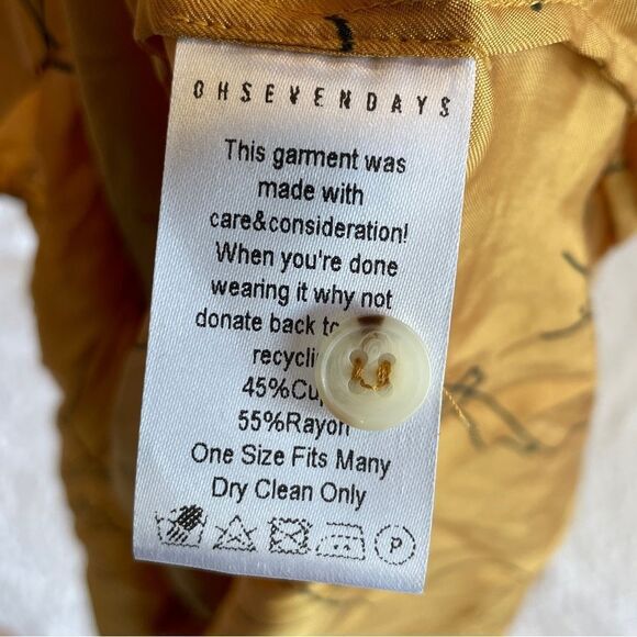 Oh Seven Days Mustard Cupro Blouse - Picture 3 of 6